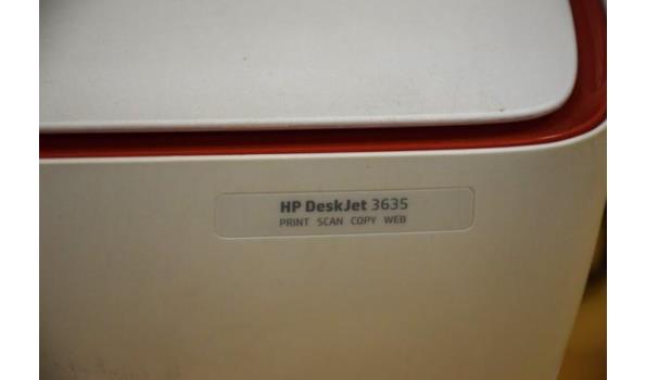 printer HP, type DeskJet 3635, werking niet gekend, zonder kabels